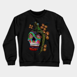 Day Gecko Sugar Skull Crewneck Sweatshirt